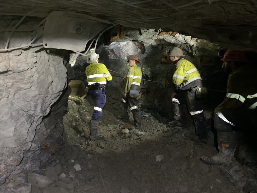 Production drilling and backfill operations — AZROC