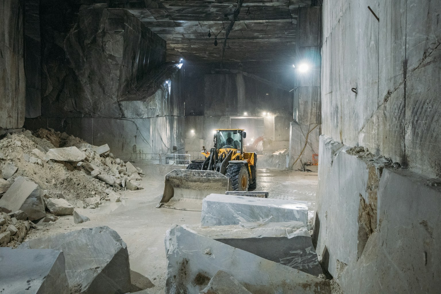 Underground development drilling at the face