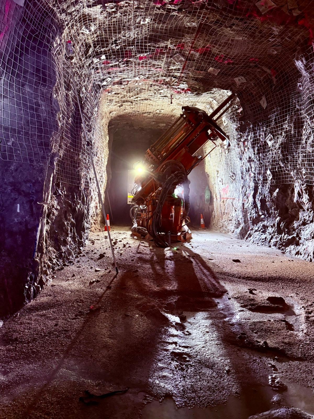 Underground mining environment at Mt Morgans